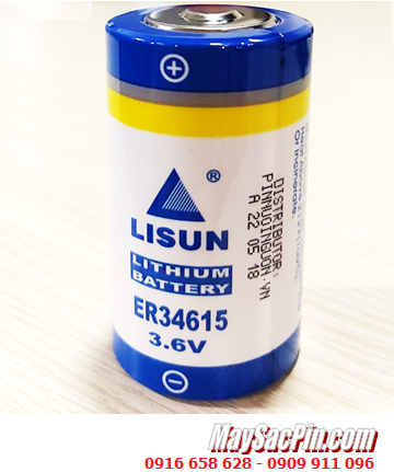 Lisun ER34615; Pin nuôi nguồn Lisun ER34615 lithium 3.6v D 19000mAh chính hãng